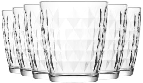 LAV 12x Clear 340ml Artemis Tumbler Glasses - Stemless Kitchen Water Whiskey Wine Gin Juice Cocktail Drinking Glass Set