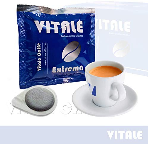 600 Cialde Vitale Caffè miscela Extrema Crema e Gusto Espresso Italiano Cialde ESE formato standard diametro 44 mm.