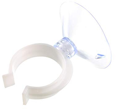 sourcing map Aquarium Suction Cup Clips Airline Tube Holders Clamps for Fish Tank Clear 24mm 6Pcs