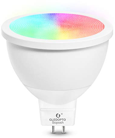 GLEDOPTO Lampadina LED MR16 GU5.3 12 V 4 W ZigBee Smart Bulbs dimmerabile Smart Spot Light RGB CCT Bulbs Compatible with Amazon Echo Plus