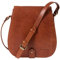 HOLZRICHTER Berlin Umhängetasche No 5-1 (M) - Vintage Hobo Leder-Handtasche & Schultertasche, Damen & Herren - Cognac-Braun