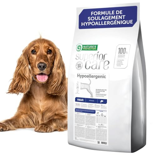 Nature's Protection Superior Care Hypoallergenes Hundefutter, Lachs 10 kg | Sanfte Verdauung für empfindliche Mägen, Reduziert das Allergierisiko, Getreidefrei, Proteinreich