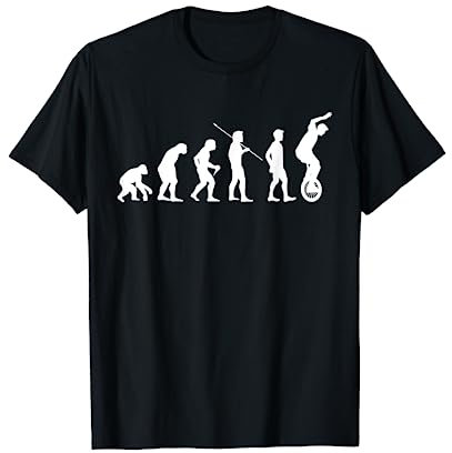 Einrad Evolution Einradfahrer Einradfahrerin Zirkus Geschenk T-Shirt