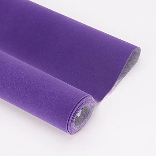 HARICSET 148 cm Breit Bastelfilz Selbstklebend Kinder Vliesstoff Stoff Filzplatten zum Filzuntersetzer Basteln Nähen DIY Patchwork(Size:1.48 * 0.5m,Color:Violett)