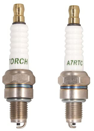 TORCH 2 stk A7RTC Zündkerze Ersetzen für NGK 4549 Zündkerze CR7HSA 4629/C7HSA, für 4008/U22FSR-U 5383/IUF22, für UR3AS Zündkerze, für Z9Y Copper Plus Zündkerze 808, OEM