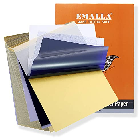 Tattoo Transfer Papier - LEAYOKA 25 Blätter Schablonen papier 4 Schichten A4 Größe Thermisches Schablonen papier Zum Tätowieren…