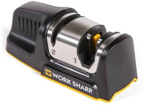 Work Sharp Kitchen Edge WSKTNKES-I - Affilacoltelli ergonomico, per chef, Santoku, spelucchino e coltelli seghettati