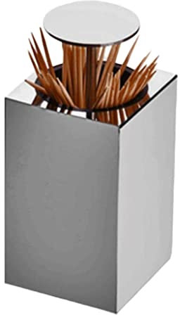 NASIX Edelstahl-Zahnstocherhalter Desktop Creative Press Typ Zahnstocherspender tragbare automatische Pop-up-Zahnstocherbox
