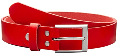 Vascavi Ledergürtel echt Leder, 3 cm breit und ca. 0.25 cm stark, Gürtel, Hüftgürtel, Jeansgürtel, Made in Germany