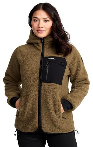 RevolutionRace Sherpa Hoodie für Damen, Outdoor Fleecejacken perfekt für Wanderungen und Outdoor-Abenteuer, Cub, L