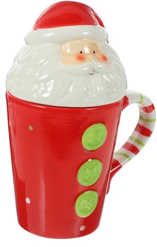 Alipis Weihnachtsbecher Keramik Weihnachtsmann Motiv Kreativer Wasserbecher Für Kaffee Tee Zuhause Büro Geschenk
