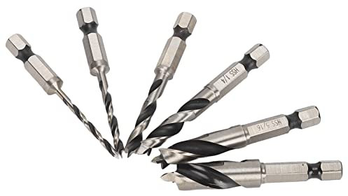 3 Point Drill Bit, High Speed Steel Imperial Wood Drills Bits for Woodworking, Maple