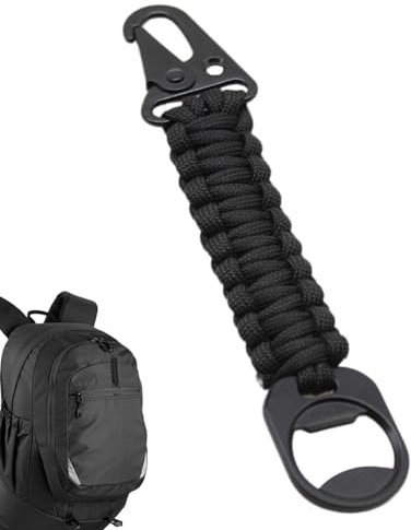Paracord-Schlüsselanhänger, geflochtene Paracord-Karabiner-Schlüsselanhänger | Schlüsselband-Schlüsselringhaken mit Schnellverschluss - Multifunktionaler Flaschenöffner-Schlüsselanhänger für Outdoor-C