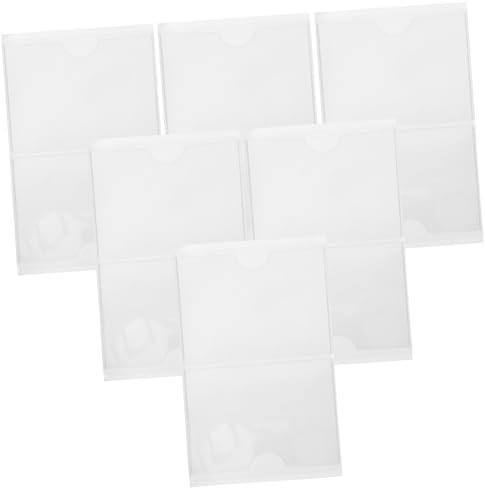 VILLCASE 12stücke Klebeetikettentaschen Aus Pvc Transparente Etikettenhüllen Selbstklebende Karteikartentaschen Pro Lieferung Zum Schutz Von Karten Vor Oxidation Einfachen Anbringen An Vers