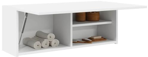 Gecheer Bad-Wandschrank Hängeschrank Badschrank Küchenschrank Medizinschrank Badmöbel Weiß 80x25x30 cm Holzwerkstoff