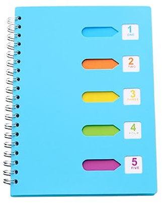 OHPHCALL Notizbücher Mit Seitlicher Spirale B5 Groß Dicker Notizblock Blau Flaches Papier Tagebuch Notizblock Für Schule Und Reisen