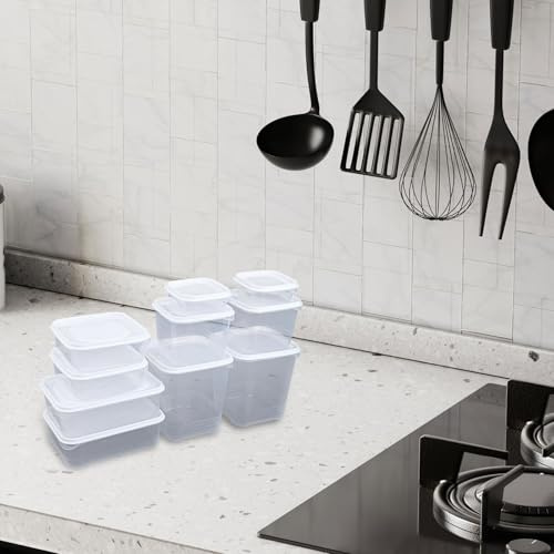 SPORTARC Soluzioni di plastica accatastabili di stoccaggio dell'alimento 10 contenitori per la cucina organizzata e la preparazione dei pasti