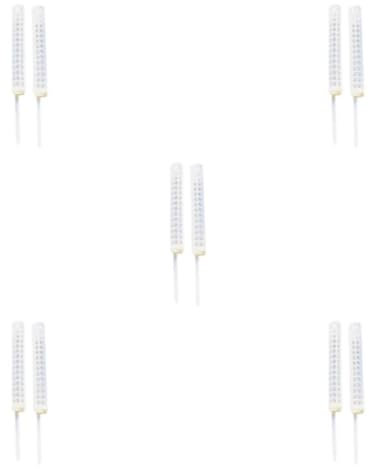 yuwqqoajv 5 Juegos de Poste de Musgo apilable y rellenable de 2 Piezas para Plantas para Monstera, Poste de Musgo de Malla de plástico, Soporte para Plantas Monstera, para Blanco