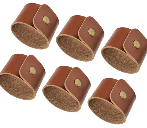 Set mit 6 handgefertigten PU-Leder-Serviettenringen, Serviettenhalter, Geschirr, Zubehör für Familienfeiern und formelle Abendessen