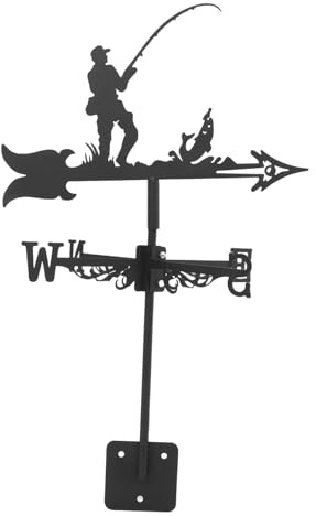 HEMOTON Girouette Métal pour Jardin Indicateur De Direction du Vent Décoration Extérieure pour Toit Et Cour