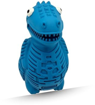 Generisch Hundespielzeug Gummi Dino – langlebiges Kauspielzeug für Hunde, Zahnpflege & Leckerli-Spielzeug, für kleine, mittlere & große Hunde