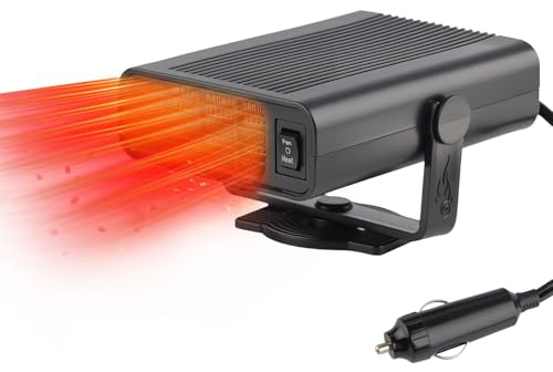 CMANLNYK 12V Windschutzscheibe Heizung - Heizlüfter Auto für Zigarettenanzünder, Heizlüfter Auto, Tragbare Heizung, Für Camping Wohnmobil, Ventilator Standheizung Autoheizung