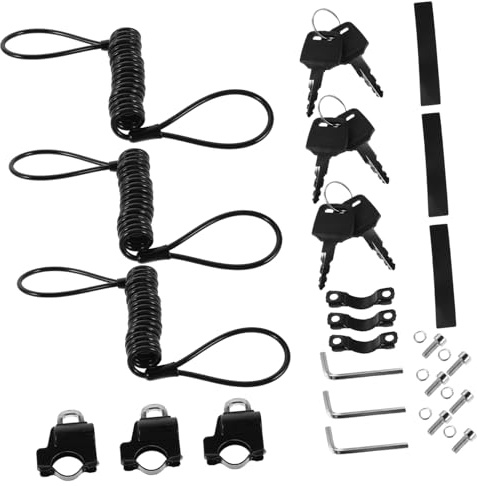 Ciieeo 3juegos Candado para Casco De Motocicleta Bloqueo Antirrobo para Casco Candado De Seguridad para De Scooter para Motocicleta Bicicleta Eléctrica y Scooter Asegura Tu Cualquier Esce