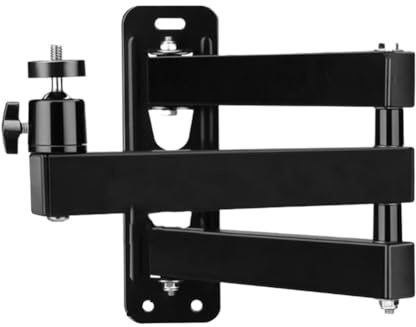 FACAIIO Projector Wall Mount for Projectors, Cameras, LED Video Lights, Foldable Carbon Steel Adjustable Arm with 25.6x22.8x3.7cm Black