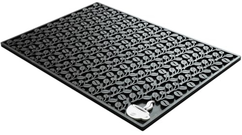 Gettimore Tapis de bar à café antidérapant de qualité supérieure, tapis de séchage absorbant les déversements, tapis de séchage pour machine à expresso, protecteur de comptoir en PVC imperméable, 45 x