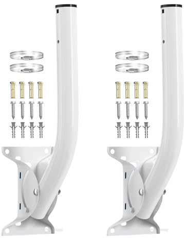 Agarre de indicación flexible impermeable para estación de aumento WiFi al aire libre, estación meteorológica y receptor de satélite, brazo J modificable, soporte receptor exterior