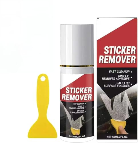 Sticky Stuff Remover, Adhesive Remover Spray with Scraper for Tape, Sticker Residue, Chewing Gum, Tar, Grease, Wax & More