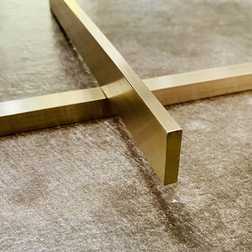 Profilo di Transizione per Pavimenti in Ottone Spazzolato, Profilo di Finitura per soglia Resistente, Barra di Copertura per Porte, Copertura per giun