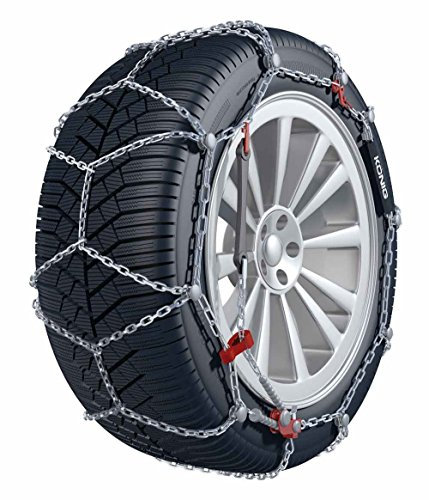 BB-EP Schneekette KÖNIG – Die 9mm-Schneekette mit manueller Spannung – Zugelassen für Peugeot 3008 (2016) mit der Reifengröße 215/65 R17 im Set mit hochwertigen Handschuhen