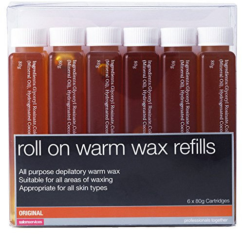 Salon Services Roll On Warmwachs-Nachfüllpackungen, 6 Stück, 80 g