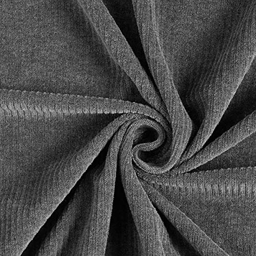 Bio Cord Nicki tyg GOTS, melange | Hamburgare kärlek – antracit – metervara från 0,5 m – Oeko-Tex-Standard 100 & GOTS – Global Organic Textile Standard – för sömnad av babykläder, byxor och overall