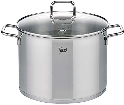 ELO Gemüsetopf Citrin 26cm, Edelstahl 18/10 - Induktion, Literskala | Volumenskala, Backofenfest, Spülmaschinenegeeignet, Öl-Dosiersystem, Energiesparender Akkutherm-Speicherboden