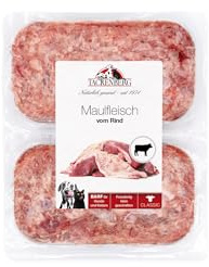 TACKENBERG Barf Maulfleisch vom Rind für Hunde 28 x 500 g (14 kg) - leckeres Frostfleisch als Hundefutter in Premiumqualität - geeignetes Gefrierfutter für übergewichtige Hunde - ohne Zusatzstoffe
