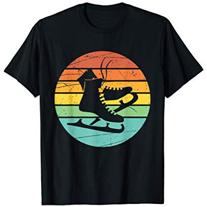 Retro Vintage Eislaufschuhe für Eisläufer Eiskunstläufer T-Shirt