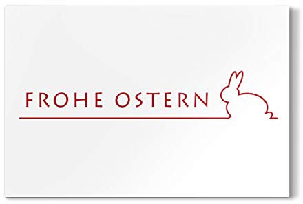 artboxONE Galerie-Print 90x60 cm Frohe Ostern, minimal Design hochwertiges Acrylglas auf Alu-Dibond von sommersbilder