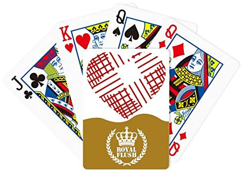 Red Valentine's Day Heart Line Royal Flush Poker Spielkartenspiel