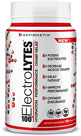 ACTIONETIX Electrolytes (100 caps) - Hydration Tablets - Electrolyte Replacement Pills for Quick & Lasting Rehydration – Stimulant Free Electrolyte Capsules, Salt Capsules, Salt Tabs, Hydration Pills