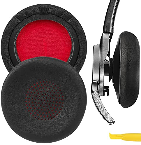 Geekria QuickFit - Cuscinetti auricolari di ricambio per cuffie Plantronics Voyager Focus UC B825/ 2 UC, BLACKWIRE 5220/5210/7225, Backbeat Sense, colore nero