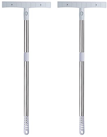 PATIKIL 81 cm x 28 cm handhållen justerbart skyltstativ, 2-pack skyltstativ för display skylthållare stativ anslagstavla affischhållare promenaddisplay teleskopstång rostfritt stål fyrkantig