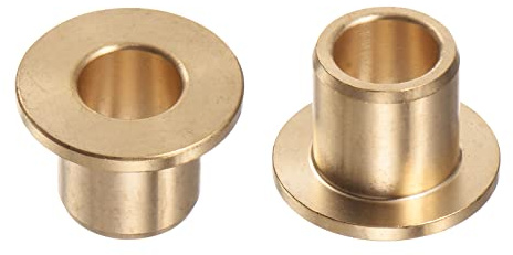 QUARKZMAN 2 Stück Flansch Gleitlager Hülse 10mm Bohrung 14mm AD 15mm Länge 2mm Flansch Dicke Bronze Buchse Selbstschmierende Gleitbuchsen Hülse für Industrielle Anlagen