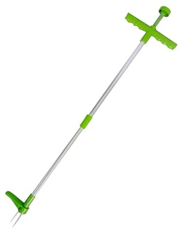 Stehender Unkrautzieher, Unkrautstecher, Aluminiumrohr, Wurzelgräber, Unkrautstecher, Wurzelentferner, Aufreißer, Jätwerkzeug Zwiebelpflanzer (Grey, One Size)