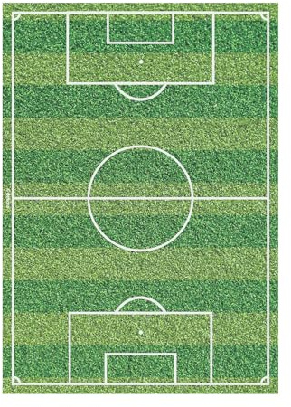 Dekora, Essbare Fußballfeld Tortendeko, Geburtstagskuchendeko für Kinder, Personalisiere deine Torte mit einem Fußballfeld, Tortenaufleger aus Esspapier A5