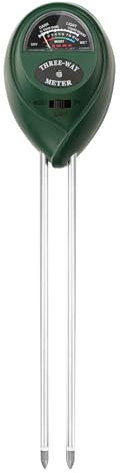 TIESOME 3 in 1 Bodentester, Bodenmessgerät ph messgerät Bodenfeuchtemesser für PH Feuchtigkeits Licht Feuchtigkeitsmesser für Rasen Garten Bauernhof (Keine Batterie Erforderlich)