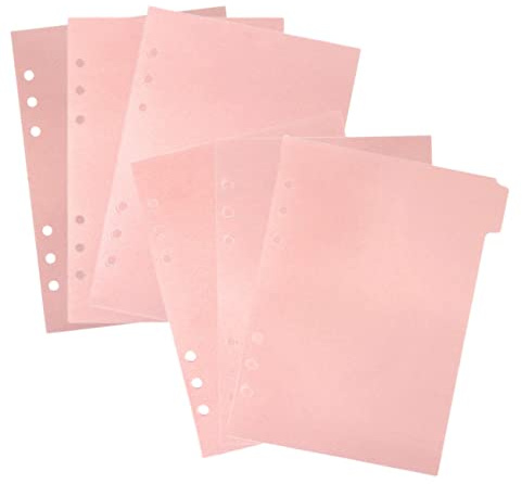 HOODANCOS A5 Binder-Trenner Aus Kunststoff Mit Abnehmbaren Farbigen Seitenmarkierungen 6 Stück Ringbuch Register Für Büro Notizbuch Und Schule