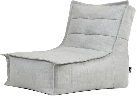 Icon Dolce Fauteuil Pouf, Pouf Poire avec Remplissage, Chaise Confortable, Fauteuil Salon Confortable, Chaise Chambre, Salon de Jardin Exterieur, Gris