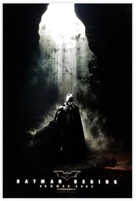 Batman Begins-Ein Seltenes Original-Filmplakat Für Christopher Nolans Origin Story Von Batman, Leinwandposter, Wandkunst, Dekordruck, Bild Gemälde für Wohnzimmer, Schlafzimmer, Dekoration, 30 x 45 cm